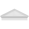 Ekena Millwork Peaked Cap Sunburst Architectural PVC Combination Pediment, 34"W x 15-3/8"H x 2-3/4"P (Pitch 6/12) PEDPC034X155PKC01 - alternate 4